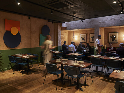Honey and Smoke Grill House, ground floor interior, 2023. Photo: Patricia Niven