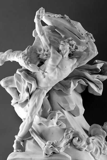 Nicolas-Sébastien Adam, Prometheus, 1762, Louvre Museum, Paris, Marble Sculpture, 114 x 82.5 x 48 cm