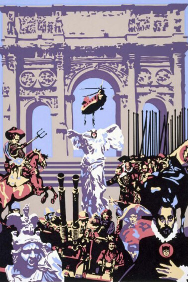 Equipo Crónica (Manuel Valdés, Rafael Solbes); La cultura de occidente, Museo Nacional Centro de Arte Reina Sofía, Madrid, España (detalle)