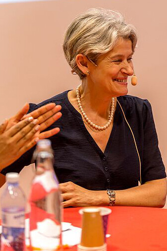 Irina Bokova, former UNESCO Director-General, and Sweden’s Minister of Culture and Democracy, Alice Bah Kuhnke, engage in a crucial dialogue on the impact of cultural heritage destruction and its far-reaching consequences for society and history, Sweden