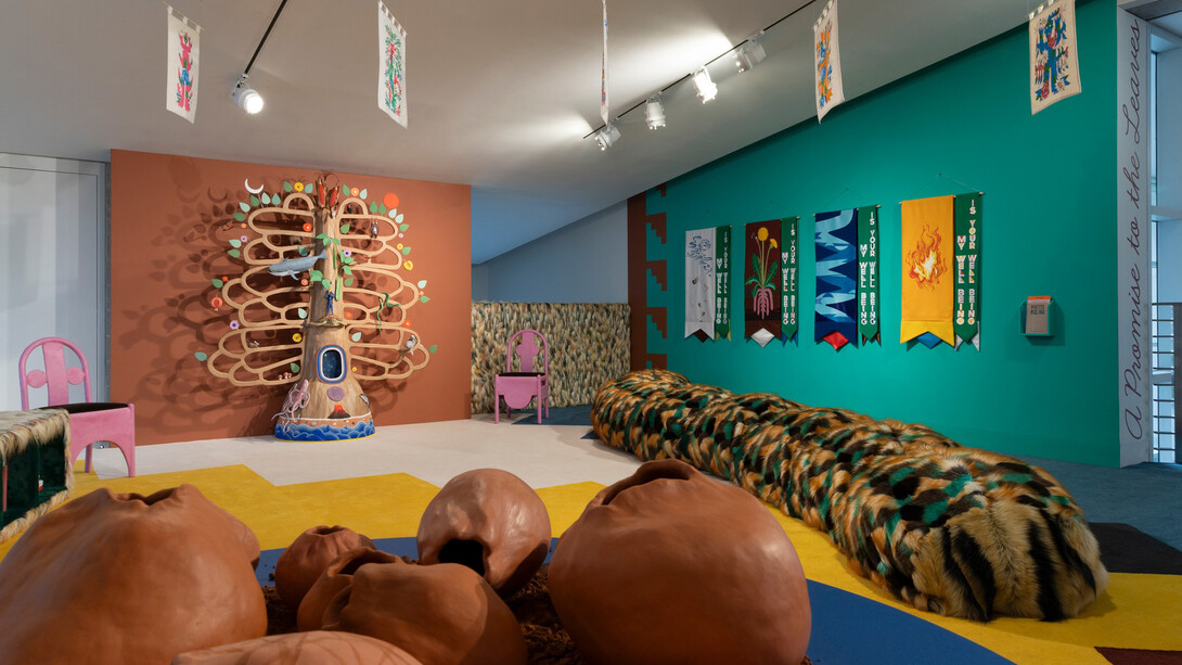 Yvette Molina, A promise to the leaves, exhibition view. Courtesy of Tang Museum