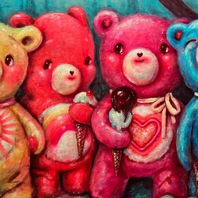 Brandi Milne, No One Has a Real Friend (detail). Courtesy of the artist and Corey Helford Gallery