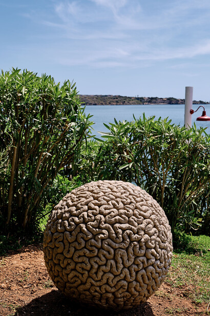Mona Hatoum Inside Out (concrete), 2019, Hauser & Wirth Menorca, 2026 © Mona Houtoum. Courtesy the artist and White Cube. Photo: Daniel Schäfer