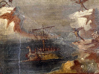 Affresco pompeiano del 50-75 d.C., British Museum, Londra