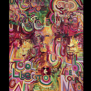 Gerald Williams, Messages, 1970, Acrylic on canvas. Smart Museum of Art, The University of Chicago, Purchase, The Paul and Miriam Kirkley Fund for Acquisitions, 2017.8.