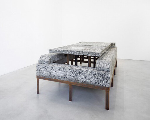 Mirosław Bałka, 229 x 118 x 75, steel, terrazzo, felt. Courtesy of Galerie Nordenhake
