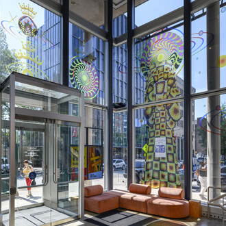 Xenobia Bailey, Entryways, exhibition view. Courtesy of ICA Philadelphia