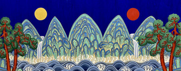 Kate Oh, The sun and moon and 5 peaks. Courtesy of Kate Oh Gallery