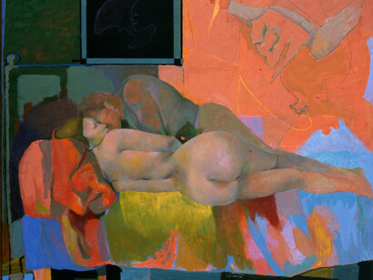 Ugo Attardi, Paolo e Francesca, olio su tela, 130 x 150, 2003  