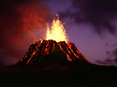Vulcano in eruzione