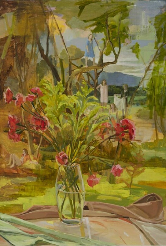 Vera Iliatova, Dilemma With Jane, 2013, oil on canvas, 50 by 40 inches