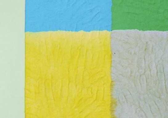 David Scanavino, untitled (construction paper vrs 2), detail, 2013, archival pigmented paper pulp, 48 x 36 inches