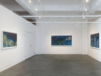 Meghann Riepenhoff, State shift, exhibition view. Courtesy of Haines Gallery 