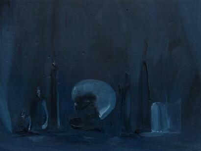Danilo Stojanović, Still Life (Skull with Candles) © Andrea Festa Fine Art / All Rights Reserved