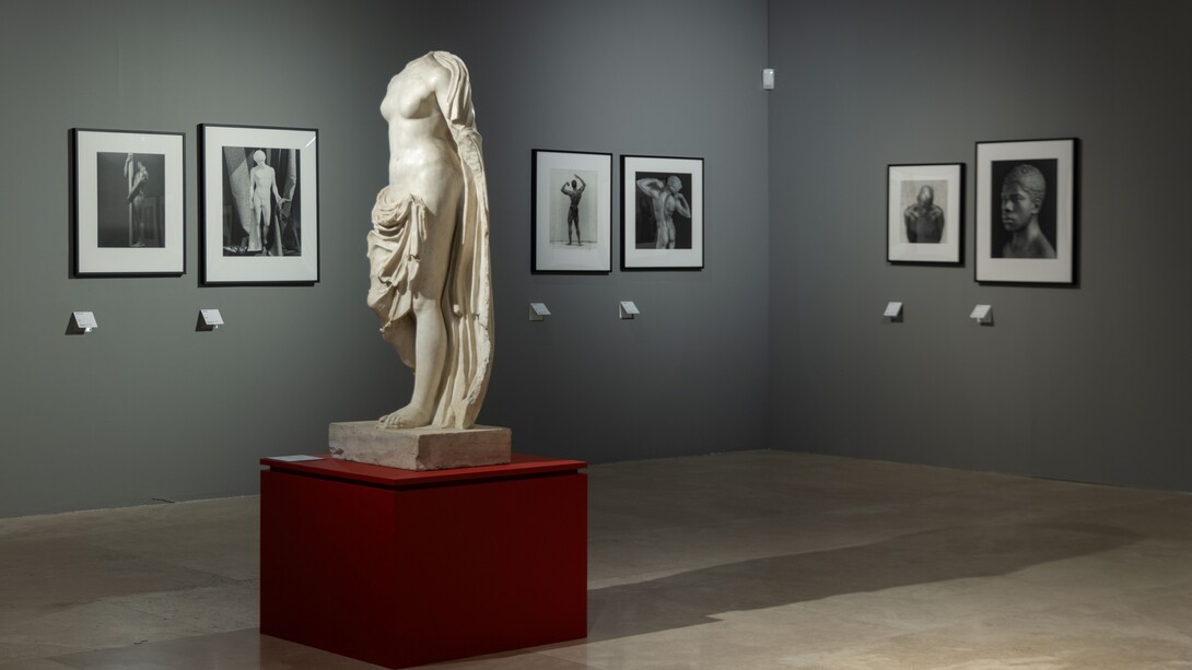 'Robert Mapplethorpe. Le forme della bellezza' sono esposti i grandi capolavori: i ritratti di personaggi famosi del mondo dell’arte, della letteratura, della musica, del cinema come Yoko Ono, Robert Rauschenberg, Donald Sutherland, David Byrne, Richard Gere; la sezione dedicata agli autoritratti; alle sue muse Patti Smith e Lisa Lyon; ai fiori e alle foto più sensuali di corpi maschili e femminili oltre ad una sezione dedicata al confronto con l’antico, esposte in mostra anche due sculture classiche conservate ai Musei Capitolini - la Statua di Afrodite della seconda metà del I sec. a.C. – inizi del I sec d.C. e la Statua di atleta, I secolo d.C. da un originale greco del V a.C. Museo dell'Ara Pacis, Roma, Italia. Credits immagini: Zètema Progetto Cultura