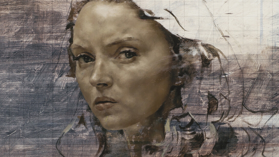 Jonathan Yeo, Lily Cole, 2014, Archival inkjet print with torn edges and hand finishing, Paper size: 24 x 20 in / 61.5 x 51.5 cm, Edition of 48, courtesy of Eleven, London 
