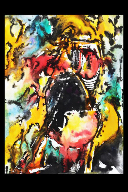 Untitled (from the Quintessential Aesthetics Series) ca. 1988
17.5 x 23.5 inches (27.5 x 33.5 inches Framed), Acrylic

