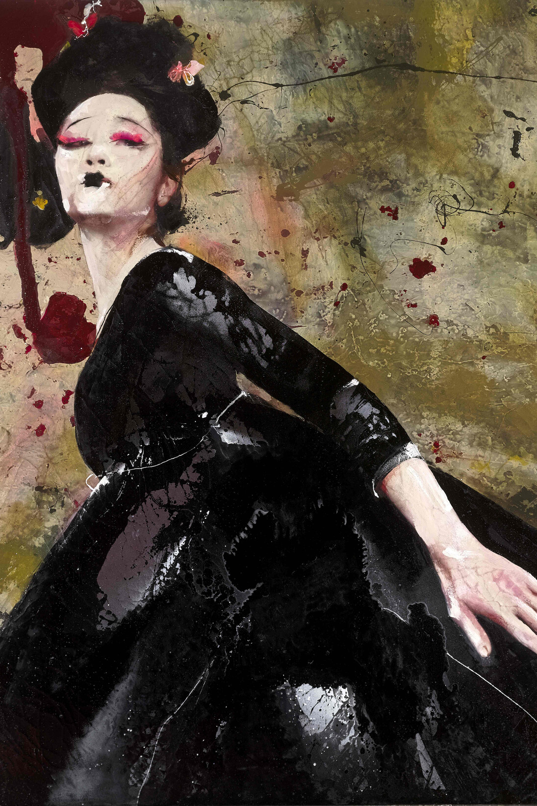 Lita Cabellut, Impression of Asia 01, 2013, Technique mixte sur toile, 260 x 200 cm © Courtesy Opera Gallery 