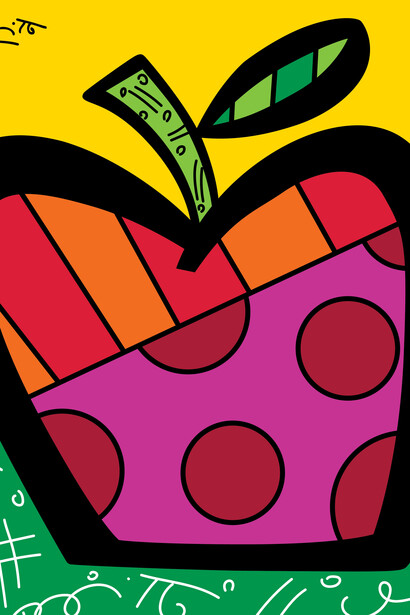 Romero Britto. Israel (dettaglio). Collection Apple, 2017, serigrafia su tela con polvere di diamante, cm 61x61