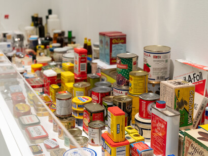 Exhibition view of Yokohama Museum of Art, Sato Masahiko exhibition, "Radical advertisement", Sato Masahiko + Nakamura Norio. Photo by Kato Ken