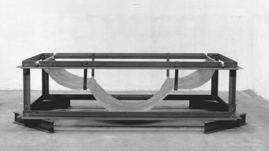 Susana Solano, El teu nom, 1987, iron and lead, 38 x 126 x 60 inches. Courtesy of the artist and Jack Shainman Gallery, NY