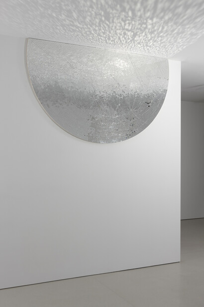 Jim Hodges. Movements (Stage IV), 2009. Mirror on canvas. 96 x 57 in. Photo by Ronald Amstutz. © Jim Hodges