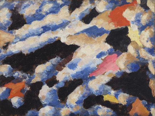 Charles Philip Kuntz (1897-1928), Mount ST. Victoire in Clouds, Oil on masonite, 31 x 42 inches