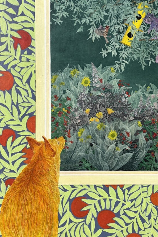 Julia Lucey, Sally and the squirrel, 2025. Courtesy of Wally Workman Gallery