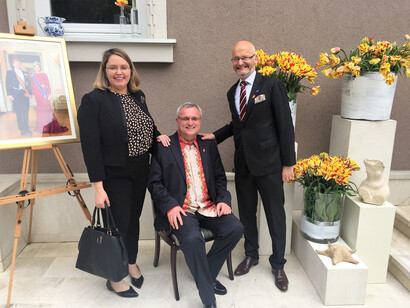Don with Australian Ambassador, H.E. Mrs Elizabeth Petrovic and Finnish Ambasador, H.E. Timo Rajakangas