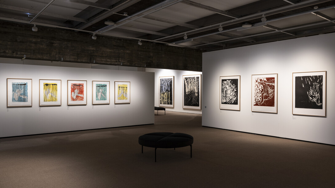 Georg Baselitz, A life in print, exhibition view. Courtesy of Kode Bergen Art Museum