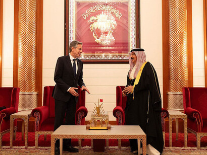 Secretary Antony J. Blinken meets with Bahrain King Hamad bin Isa Al Khalifa in Manama, Bahrain, January 10, 2024