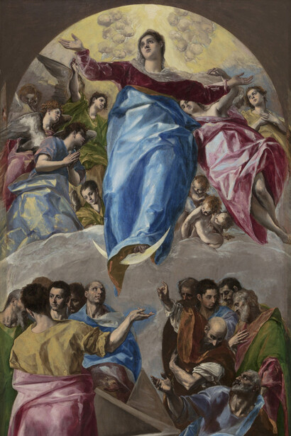 El Greco, La asunción (detalle), 1577-79. Cortesía del Museo Nacional del Prado