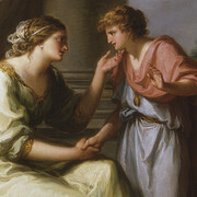 Angelica Kauffman, Papirius praetextatus entreated by his mother to disclose the secrets of the deliberations of the Roman Senate (detail), about 1775-80. Courtesy of Denver Art Museum
