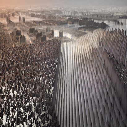 Paul-Émile Rioux, Landcuts Suburb 3a2. Courtesy of Gauchet Fine Art