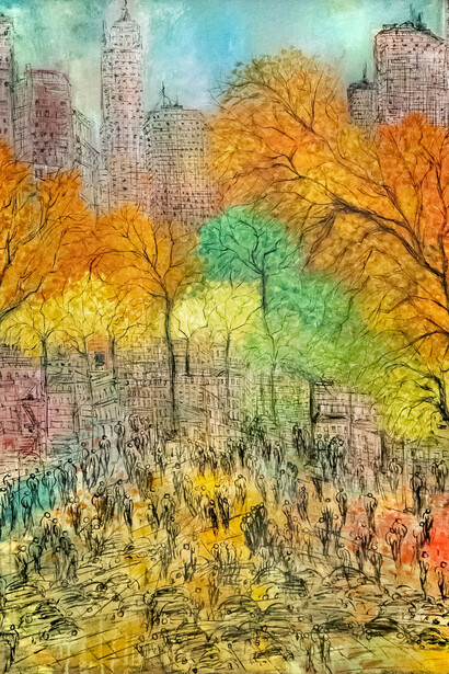 Layla Fanucci, Fall in New York. Courtesy of Walter Wickiser Gallery