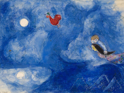 «Aleko y Zemphira a la luz de la luna» (1941), Marc Chagall