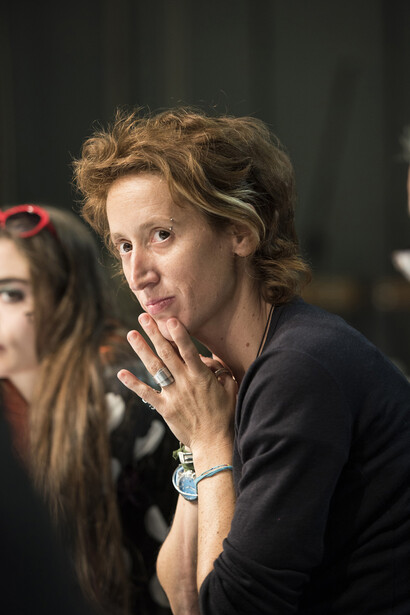 Serena Sinigaglia durante le prove di 6BIANCA. Foto di Serena Serrani