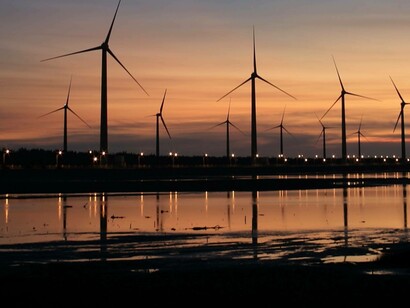 A beautiful Malaysian landscape, of wind turbines