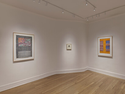 Jasper Johns, Flags, exhibition view. Courtesy of Craig Starr Gallery