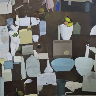 Still Life with Plaster Cast, 2016, oil on canvas
125 x 120 cm.  Courtesy of Long & Ryle