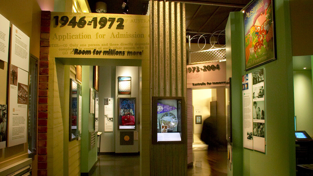 Getting in, exhibition view. Courtesy of Immigration Museum