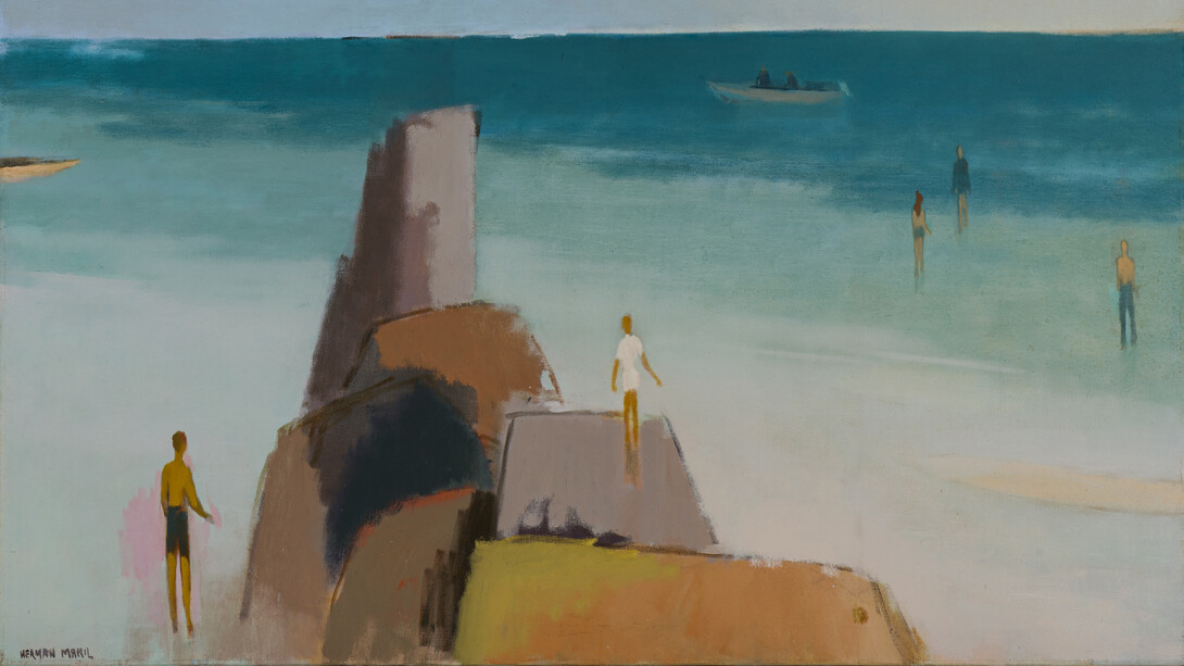 Herman Maril, Kendall Lane Beach / Cape beach (detail), 1976. Courtesy of LewAllen Galleries