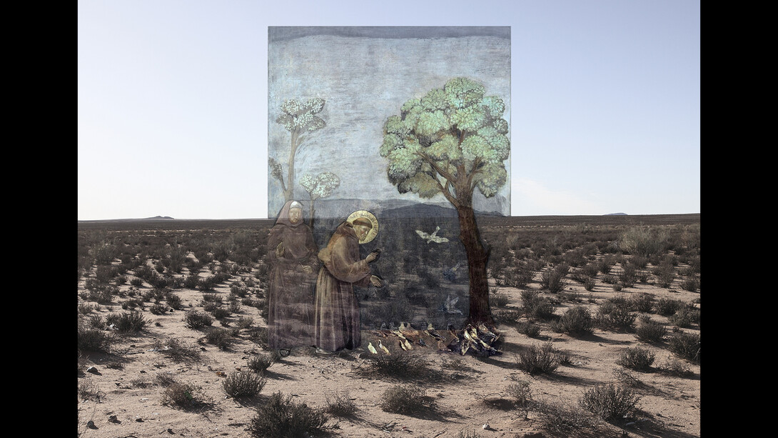 Lien Botha, In Afterland ( Giotto), AP I/I, 2023, 297mmx420mm (unframed), digital photographic deconstruction/cotton rag paper. Courtesy of the artist and Barnard Gallery