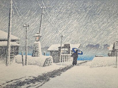 Shinhanga. Japanese woodblock prints, artwork in exhibition. Courtesy of Museum Franz Gertsch