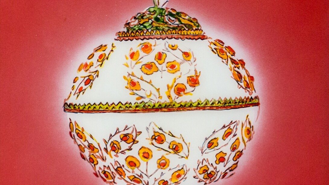 Aldo Mondino_Iznik, 2003,olio su vetro, 50 x 40 cm. Courtesy of Galleria Giovanni Bonelli