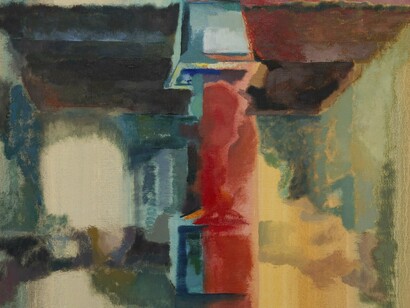 David Maljkovic,
By an Unknown Artist (detail), 2023,
Oil on canvas,
89 x 116 cm | 35 x 45 3/4 inches
© David Maljkovic.
Courtesy of the artist and Sprüth Magers.
Photo: Hrvoje Franjić