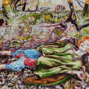 Dominic Shepherd, Green Wood, 2015, Oil on linen, 32 x 40 cm