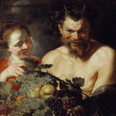 Taller de Rubens, Fauno y ninfa (detalle)