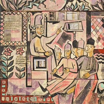 Claude Rahir, Petites histoires d'une grande université, 1984. Rue de la Lanterne magique, Louvain-la-Neuve, Belgio