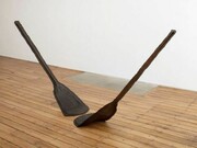Evan Holloway, Two Brooms, 2012 Bronze, 107x204x62 cm courtesy The approach